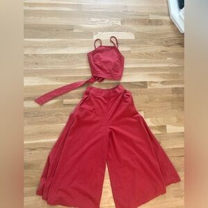 Lulus halter and wide leg pant set